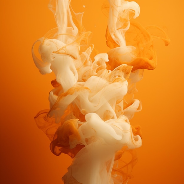 Humo naranja y blanco