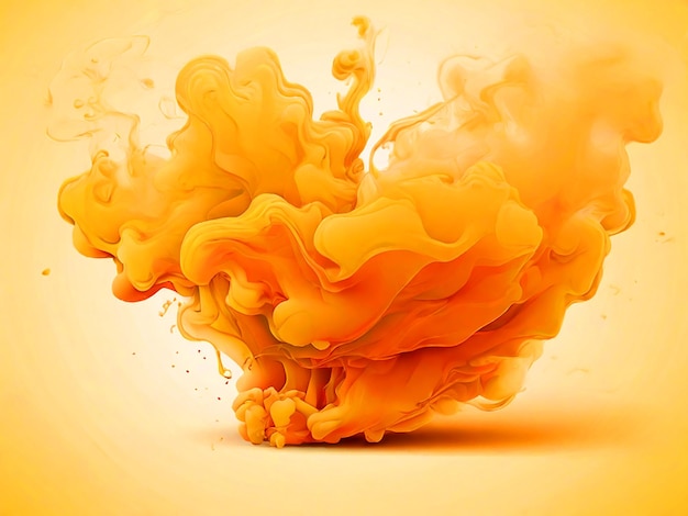 El humo naranja en el fondo amarillo imagen descarga papel tapiz HD