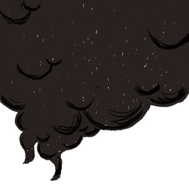 Humo negro pegatina png contaminación del aire fondo transparente