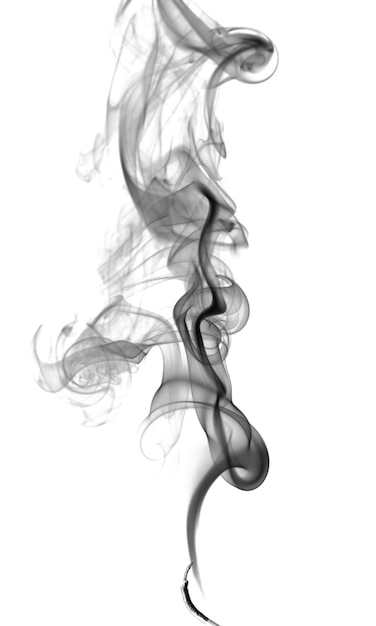 Humo oscuro abstracto sobre un fondo claro