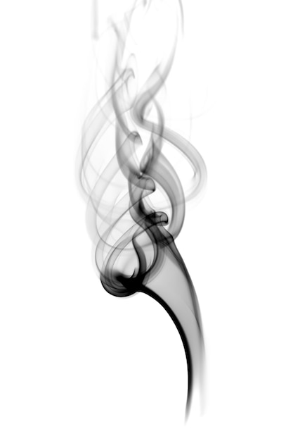 Humo oscuro aislado en blanco