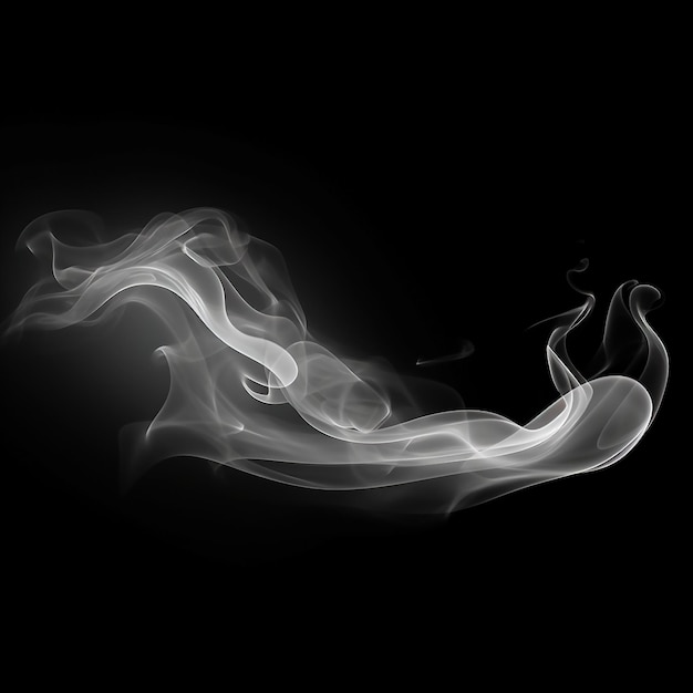 Humo PNG humo blanco sobre fondo negro