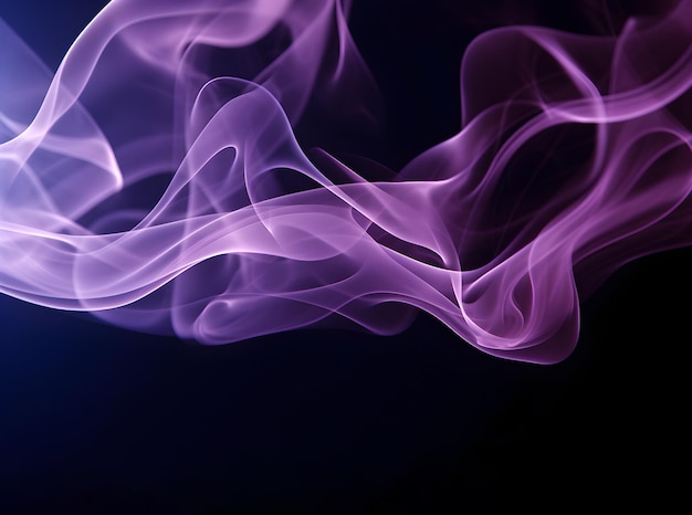 Un humo púrpura sobre un fondo negro Fondo de textura de humo púrpura