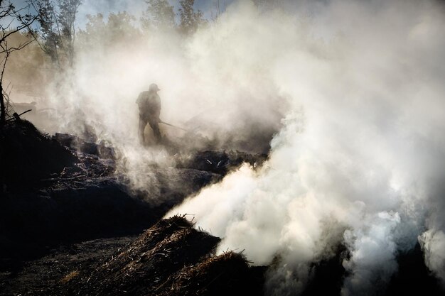 El humo que emite la cascada