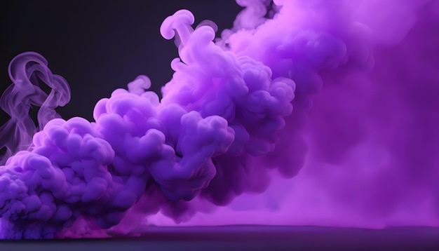 Humo violeta sobre un fondo violeta