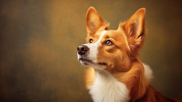 Hund auf einem Holztisch Nova Scotia Tolling Retriever im Park Generative KI KI generiert