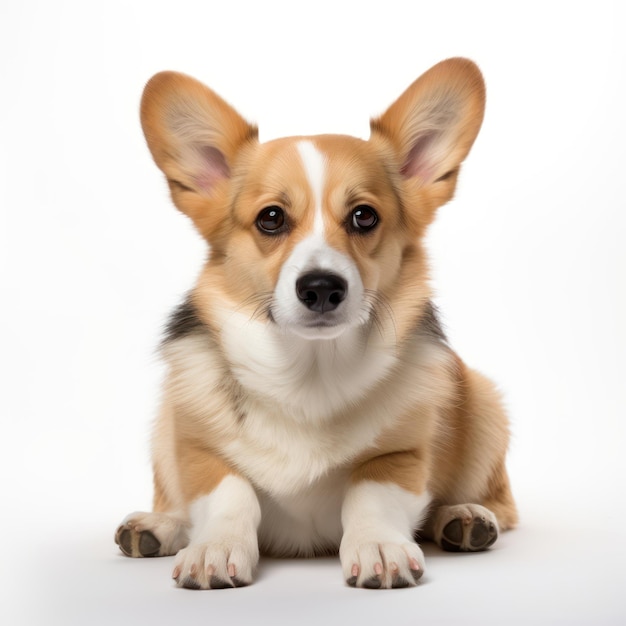 Hund auf weißem Hintergrund