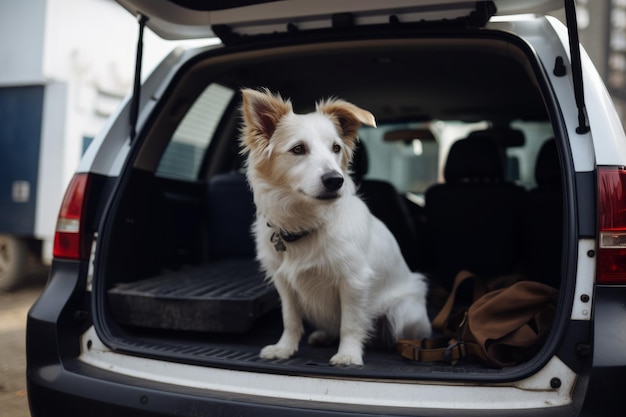 Hund, Auto, Rückfenster, Haustier, Tier, Generieren von KI