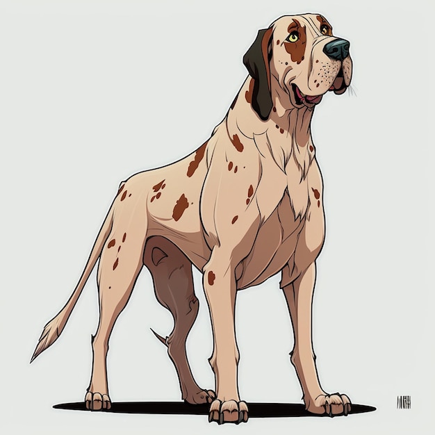 Hund-Ganzkörper-Zeichentrickfigur-Vektor