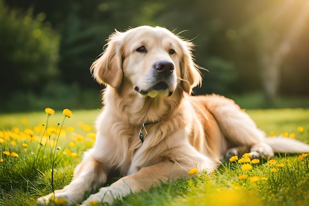 Hund in einem Park