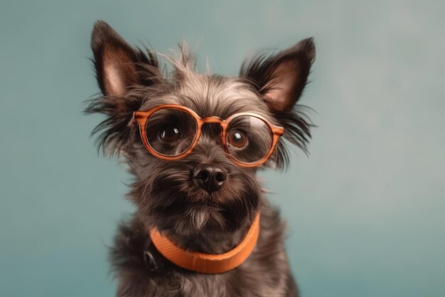 Foto hund mit brille sichtkonzept