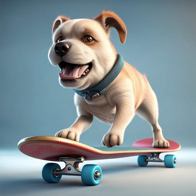 Hund zeigt, dass er ein Biest bei Skateboard-Manövern ist