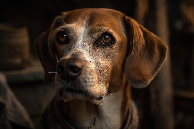 Hunde, die ein elendes Leben in einem Tierheim führen Generative KI