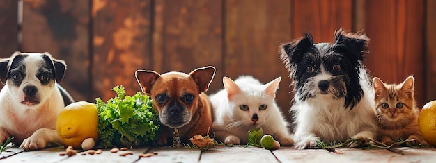 Hundefutter isst Gemüse Selektiver Fokus