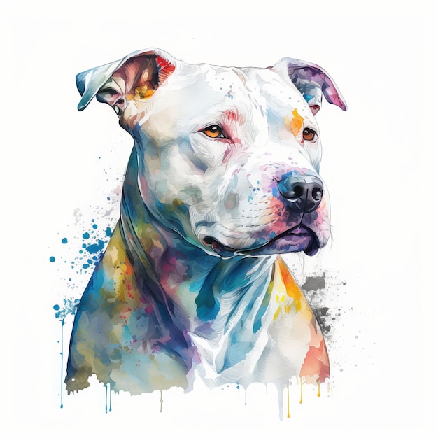 Hundeporträt-Aquarellfarbe Generative KI