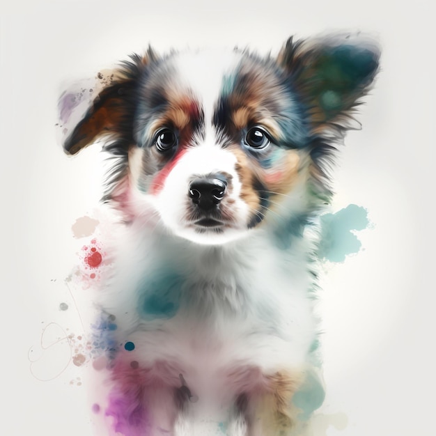Hundewelpen-niedlicher abstrakter Pastell