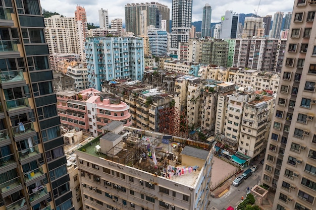 Hung Hom, Hong Kong 05 de junio de 2019: Edificio de apartamentos residenciales de Hong Kong