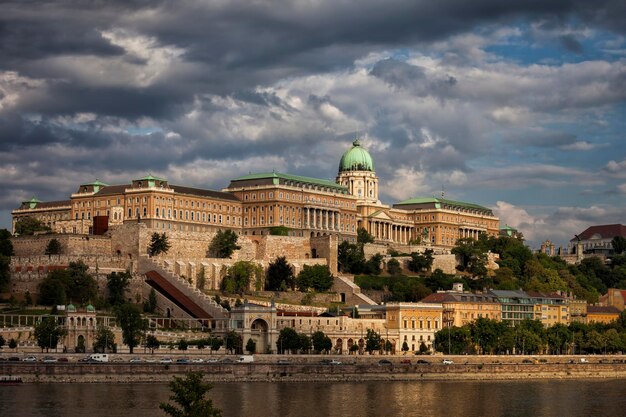 hungría, budapest, castillo de buda, en, río danubio