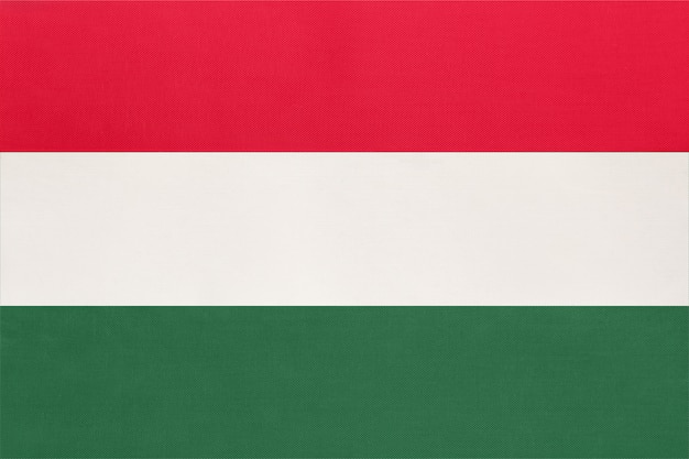 Foto hungría tela nacional bandera textil