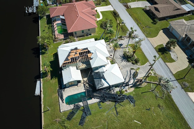 Huracán Ian destruyó casa en zona residencial de Florida Desastre natural y sus consecuencias