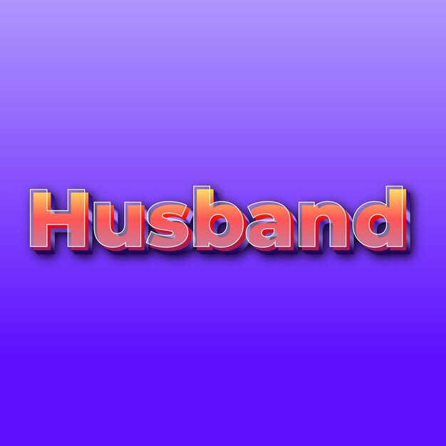 Foto husbandtext-effekt jpg-hintergrundkartenfoto mit violettem farbverlauf