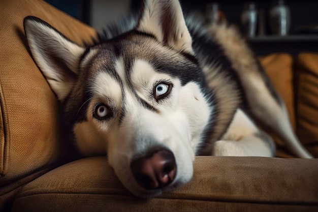 Husky de cerca IA generativa