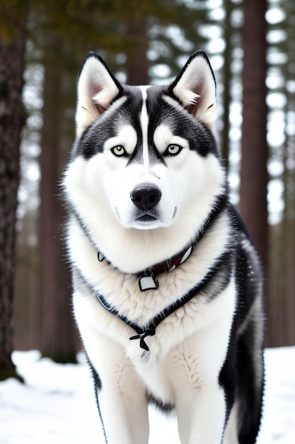 Husky-Hund im Schnee Tapeten und Bilder Tapeten