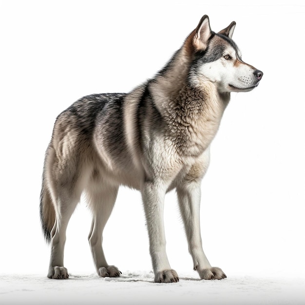 Husky isolado no fundo branco Generative AI