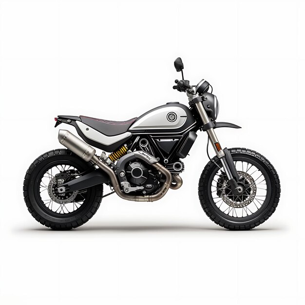 Foto husqvarna svartpilen 701 una codificadora minimalista con moto tr plana sobre fondo blanco limpio