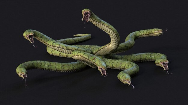 Cobra Da Serpente 3D Isolada Em Um Branco Ilustração Stock - Ilustração de  perigo, levantado: 9571680