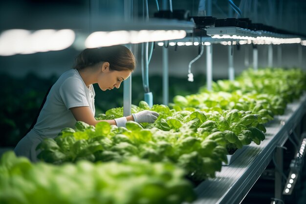 Hydroponische Anbauer kümmern sich um ihre Pflanzen während ihres gesamten Lebenszyklus