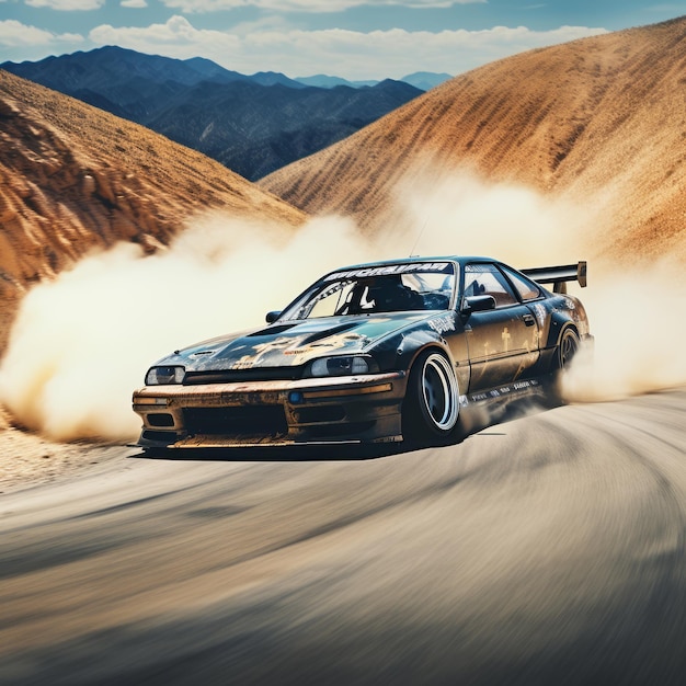 Hyper realista drifting desbloqueando o fotorealismo de dois 1990 nissan silvia em twisty mountain r