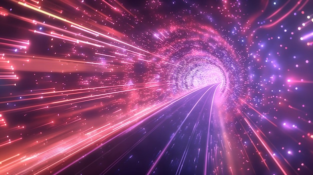 Hypergeschwindigkeitsreise durch einen kosmischen Licht-Tunnel