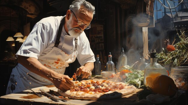 Hyperrealismus an der Straßenecke: Neapolitanische Pizza in Italien mit Fenchelwurst