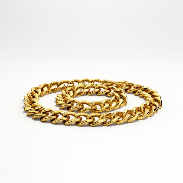 Hyperrealistische Goldkettenhalskette aus den 1970er Jahren Igbo-Ibo-Kunst