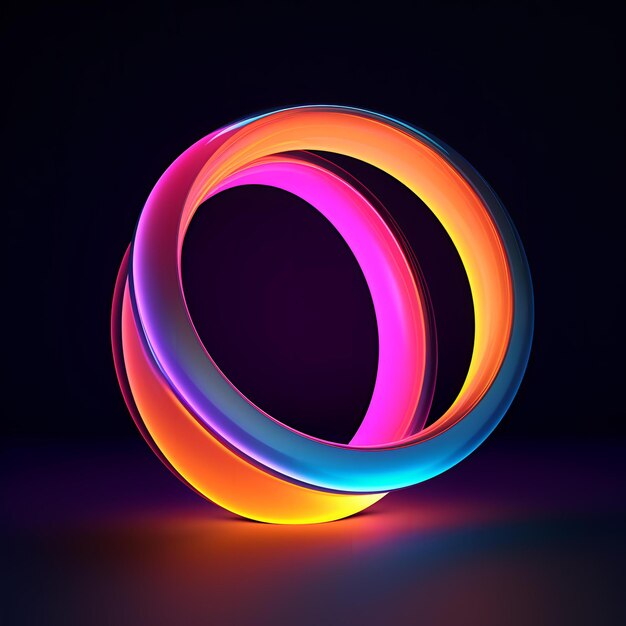 hyperrealistischer neonfarbener Formminimalismus 8k