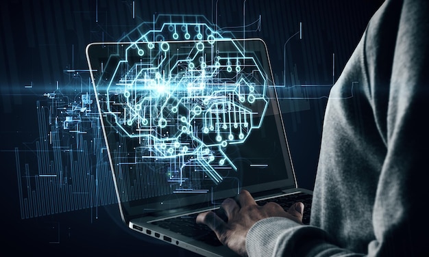 IA y concepto futurista