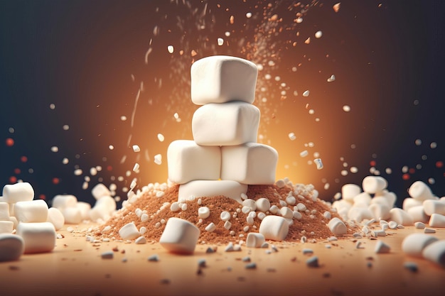 IA de ilustração criativa de marshmallow gerada