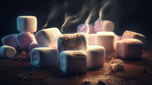 IA de ilustração criativa de marshmallow gerada