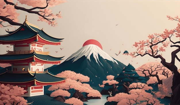 IA de ilustração do Japão gerada