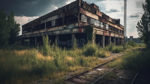 IA de instalação industrial abandonada gerada