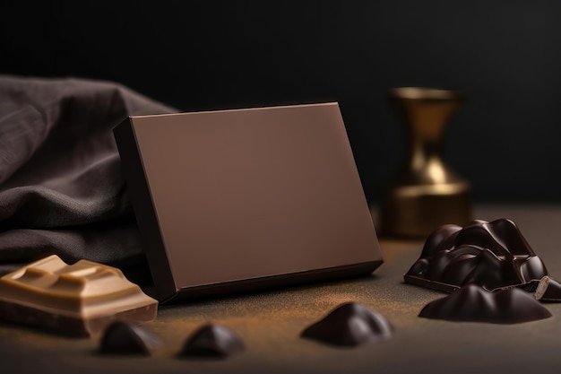 IA de maquete de chocolate gerada