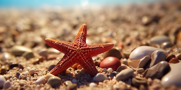 IA generada IA generativa Mar armada náutica marina estrella de mar playa isla arena océano vacaciones