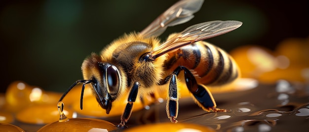 IA generativa de abeja y miel