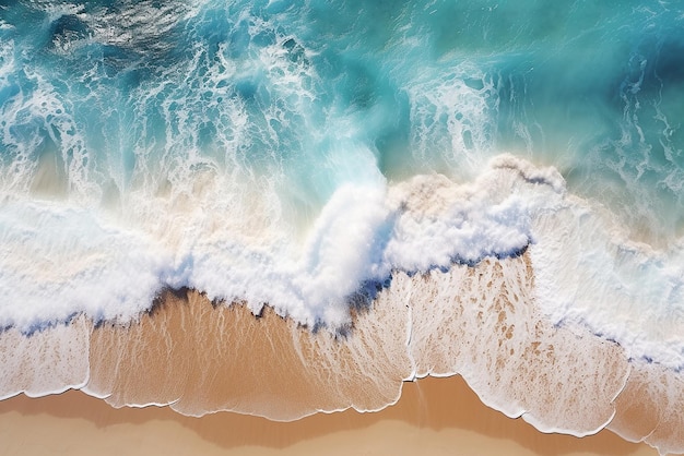 IA generativa as ondas de um oceano lavando a praia de uma ilha