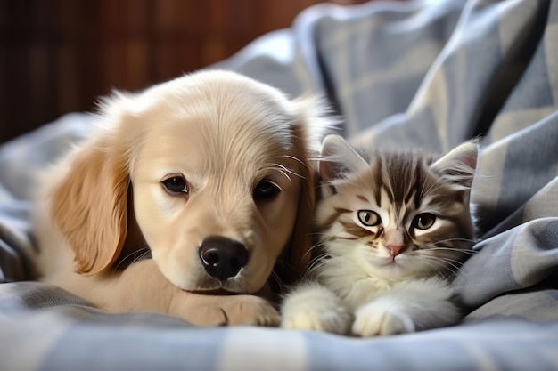 IA generativa de cachorros y gatitos