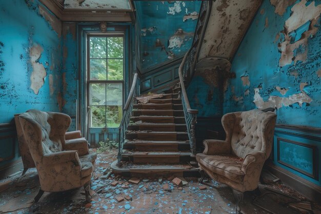 Foto ia generativa de la casa abandonada