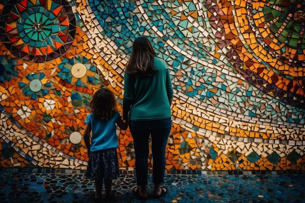 IA generativa celebrando a mãe honrando a maternidade no dia das mães