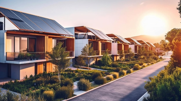 La IA generativa y las células fotovoltaicas se utilizan en viviendas multifamiliares ecológicas modernas