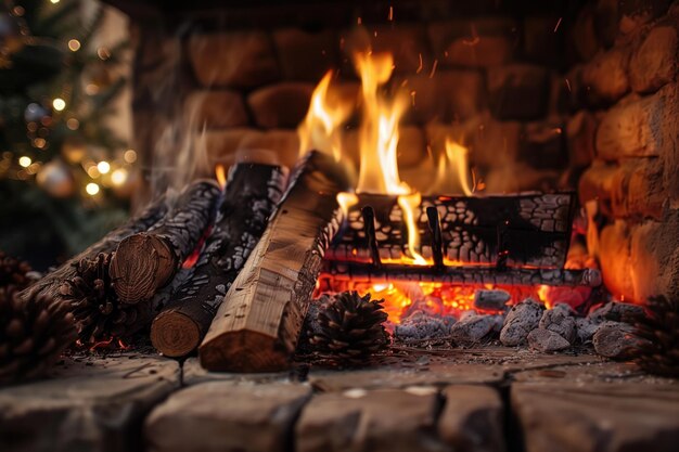 Foto ia generativa de la chimenea